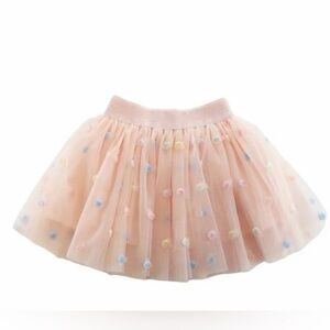 Doe a Dear Floral Mesh Tulle Skirt - size 4T
